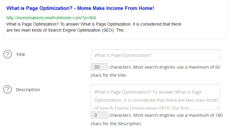 Use Titles and Descriptions for each page and post